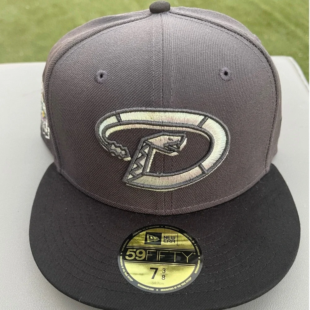 7 3/8 New Arizona Diamondbacks Era 59FIFTY Hat Club 2001 World Series Patch Grey